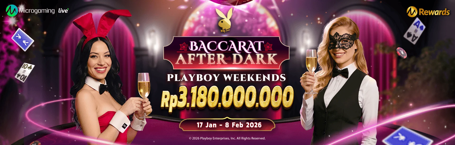 Microgaming Live Baccarat After Dark - Win88